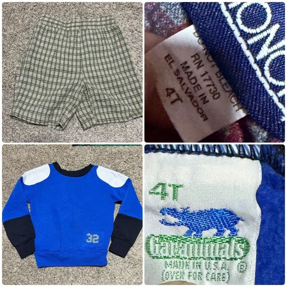 Vintage 90s Boys 4T Clothing Lot Mickey Mouse Garanimals Healthtex 9 Pc